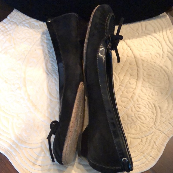 🇮🇹 Geoffredo Fantini Materia Prima suede & patent leather trim ballerina flats - Picture 6 of 10